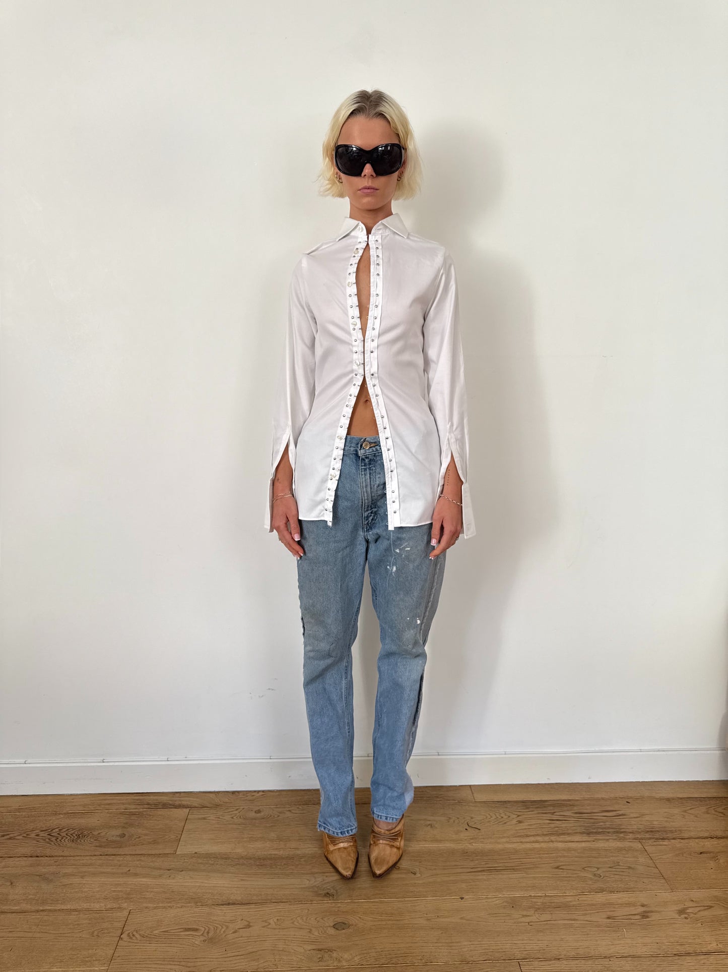 Classic White Studded Shirt