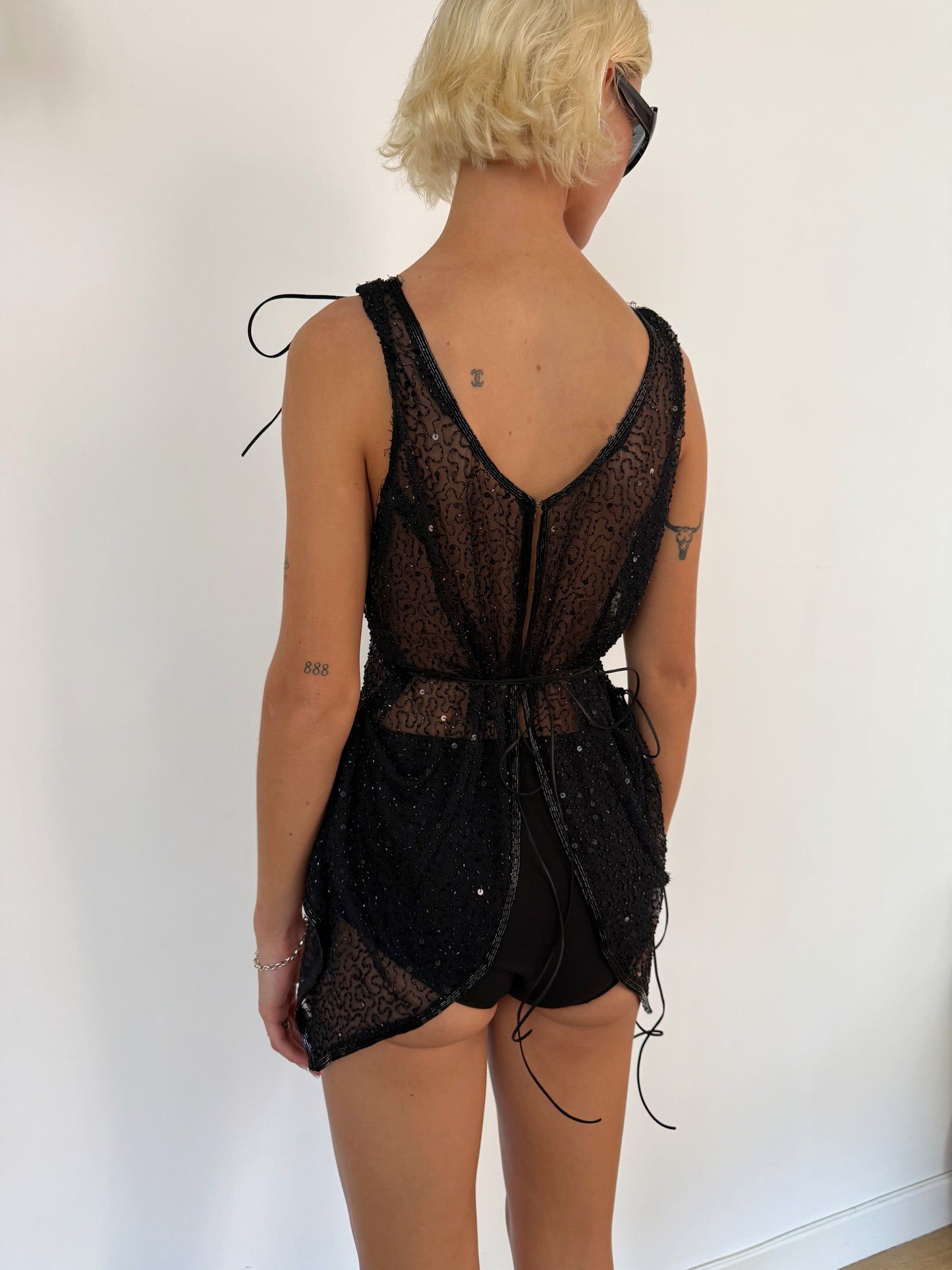 Black Beaded Top