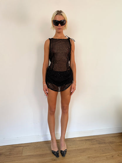 Black Beaded Top