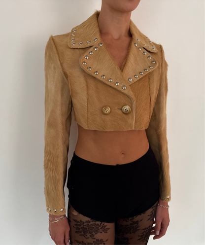 Studded Pony Skin Jacket