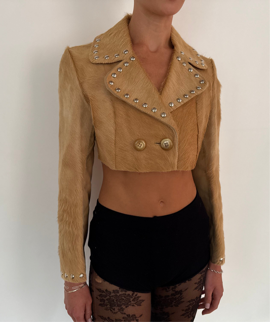 Studded Pony Skin Jacket