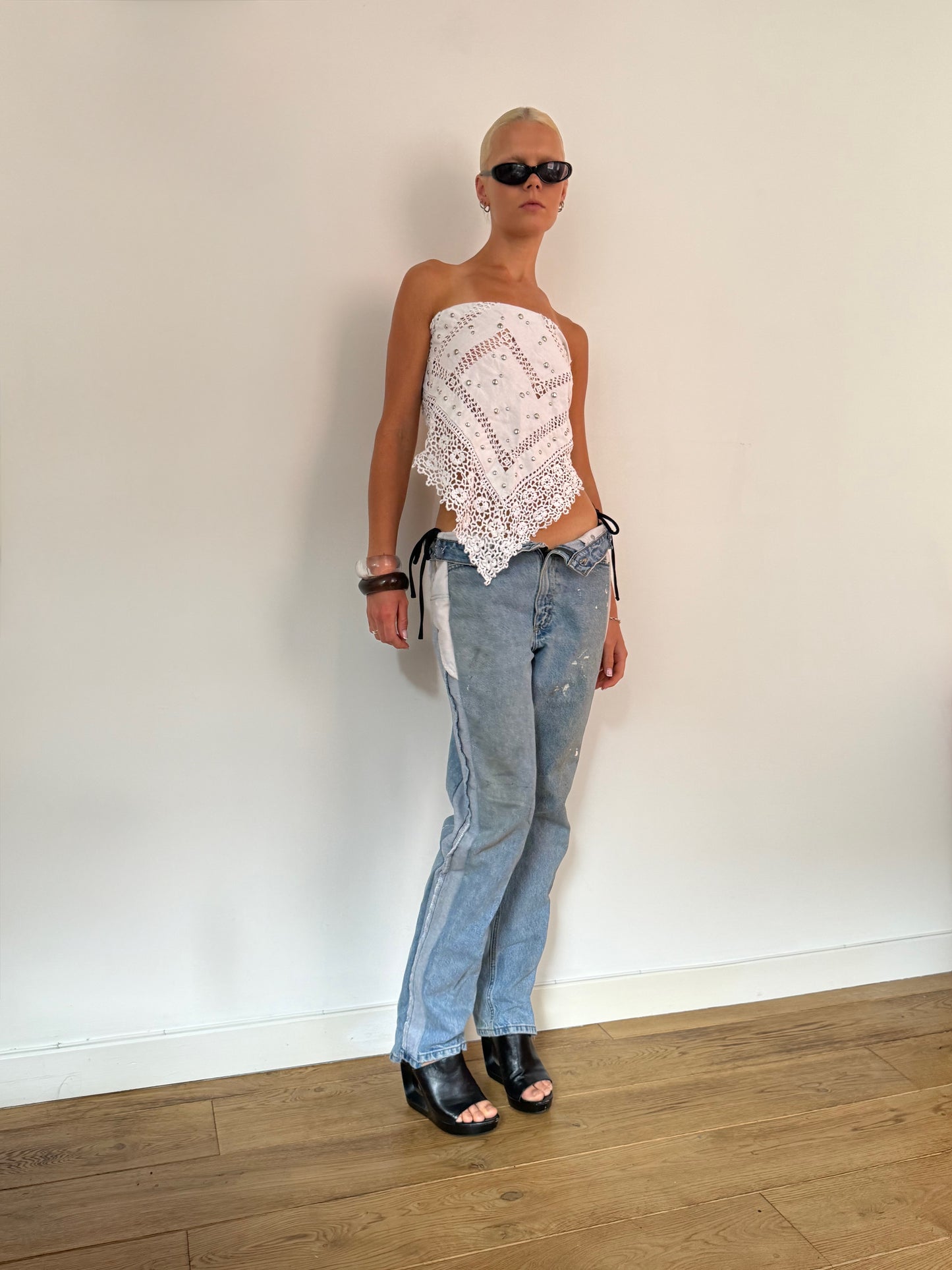 Studded Crochet Top