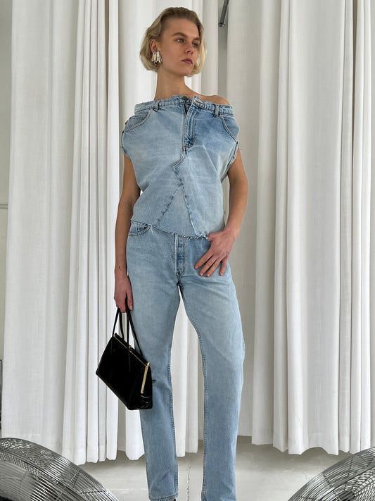 Off the Shoulder Denim Top