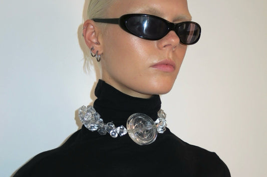 Crystal Clear Beaded Necklace